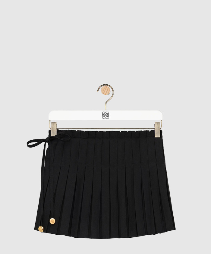 로에베 플리츠 쇼츠 비스코스 & 린넨