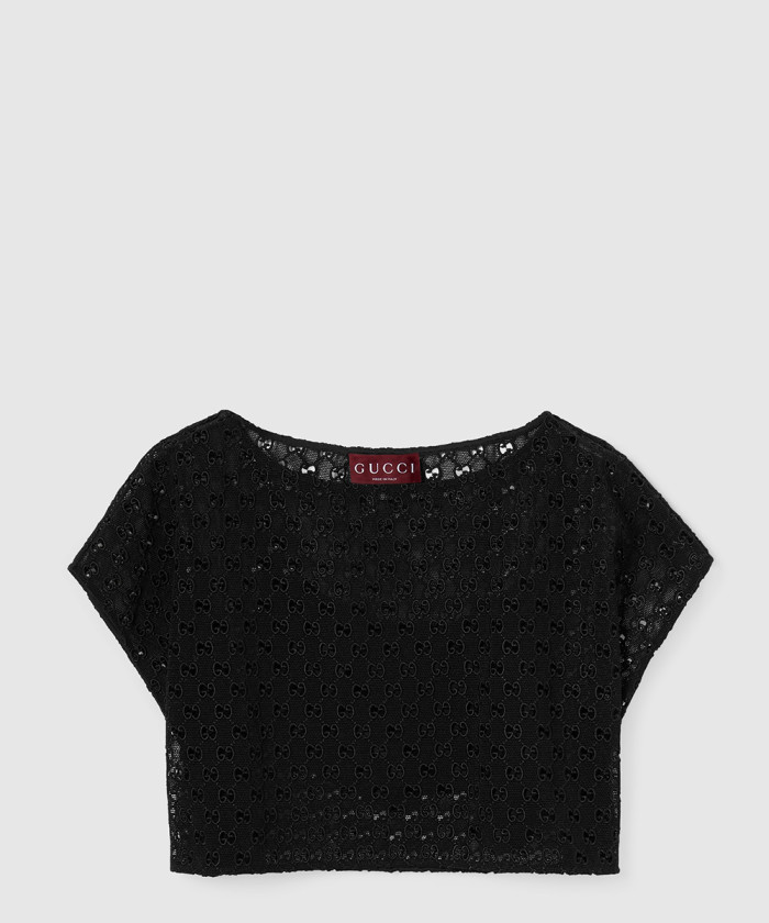 구찌 ‎GG 매듭 우븐 패브릭 탑 836976