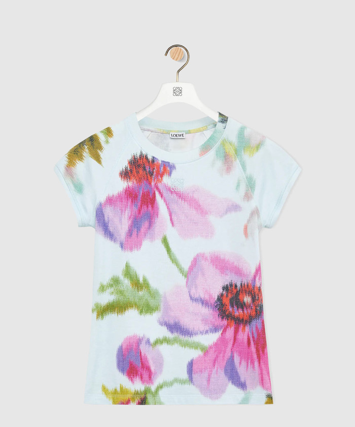 로에베 슬림 실루엣 코튼 블렌드 티셔츠