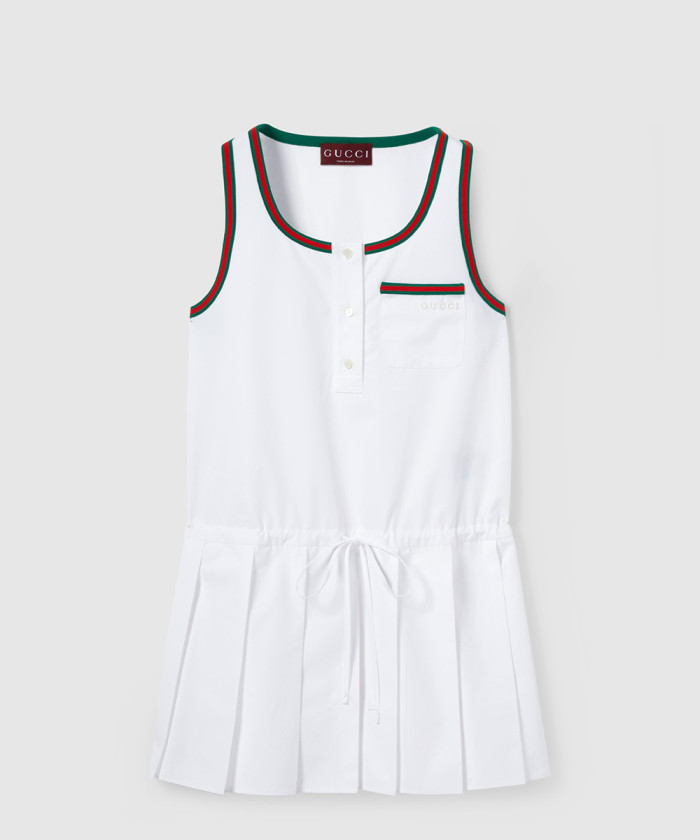 구찌 웹 코튼 포플린 드레스 ‎826609