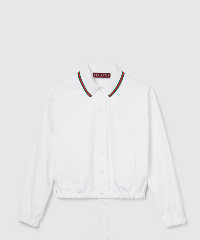 구찌 드로우스트링 코튼 포플린 셔츠 826598