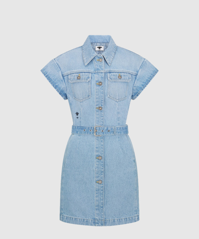 디올 Dioriviera 쇼트 벨트 셔츠 드레스 542R9