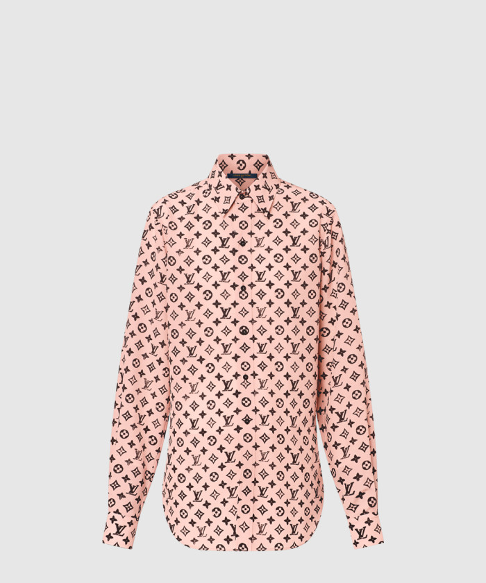루이비통 워시드 모노그램 실크 셔츠 1AIBA0