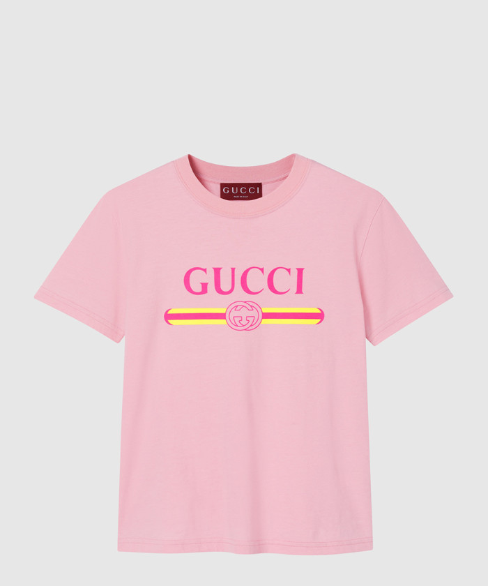 구찌 프린트 디테일의 코튼 저지 티셔츠 838011