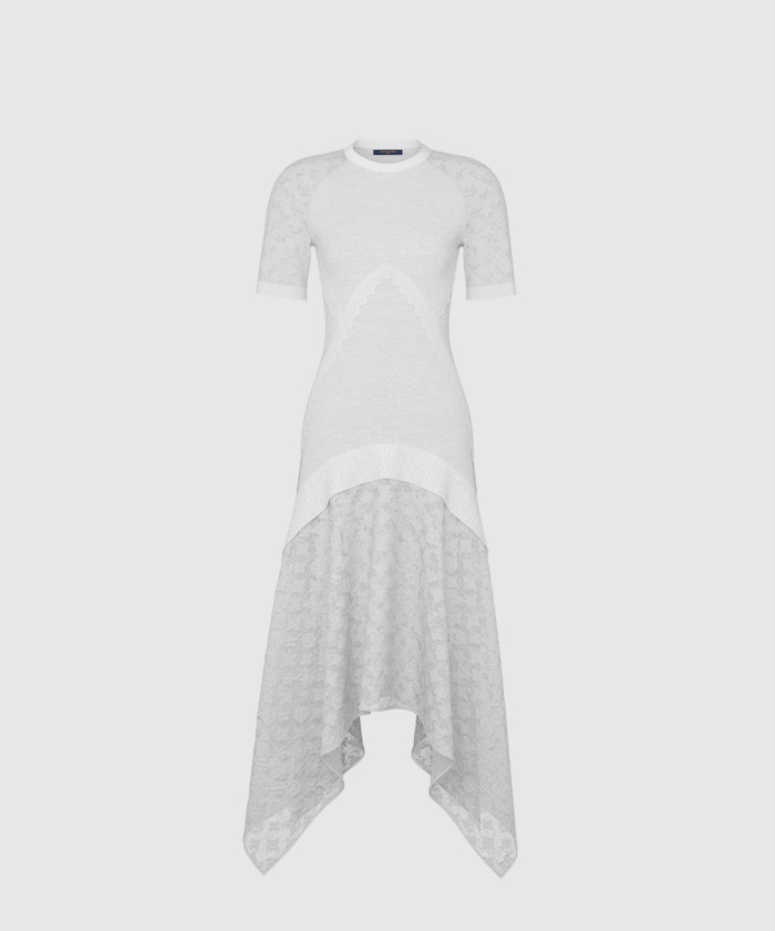 디올 모노그램 액센트 자카드 드레스 1AHJGF