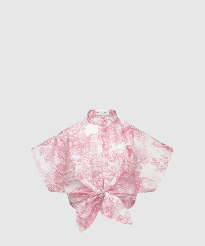 디올 Dioriviera 타이 크롭 블라우스 541B6