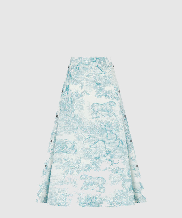 디올 Dioriviera 플레어 미디 스커트 541J8