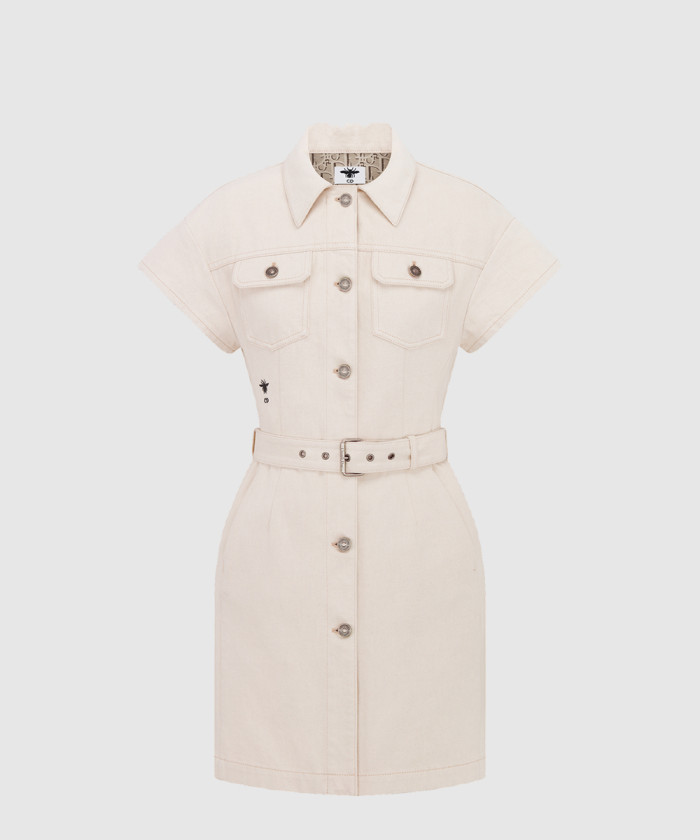디올 벨트 쇼트 셔츠 드레스 522R9