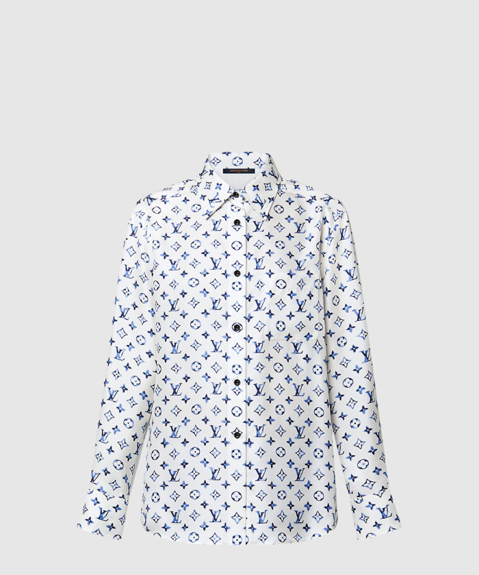 루이비통 아쿠아렐 모노그램 실크 셔츠 1AHGW8