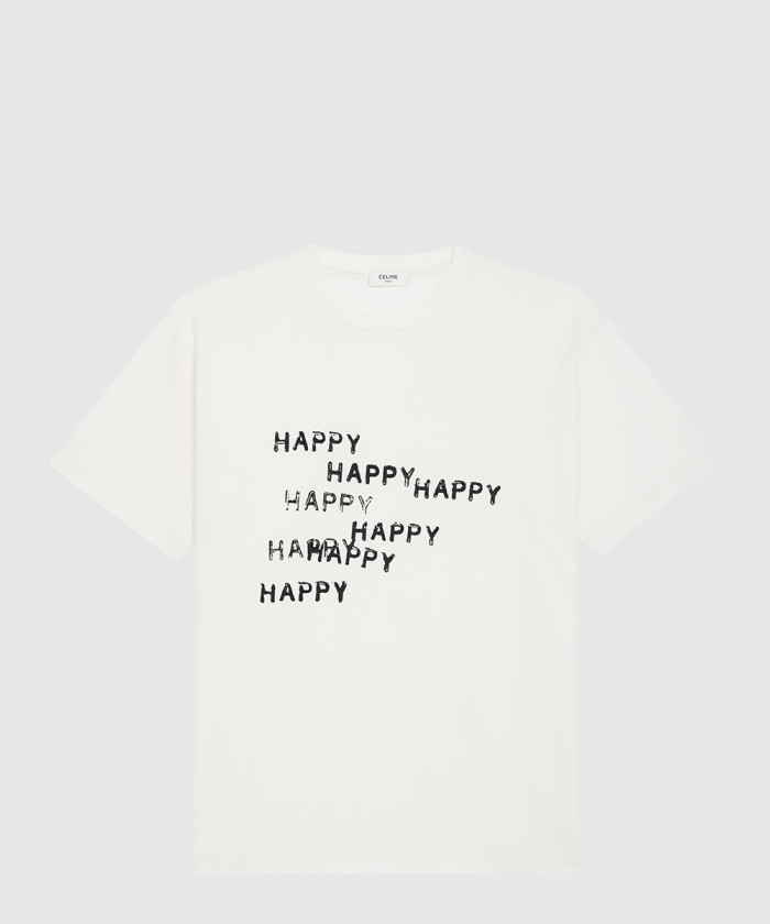 셀린느 Happy Happy 루즈 코튼 저지 티셔츠 RX06F6