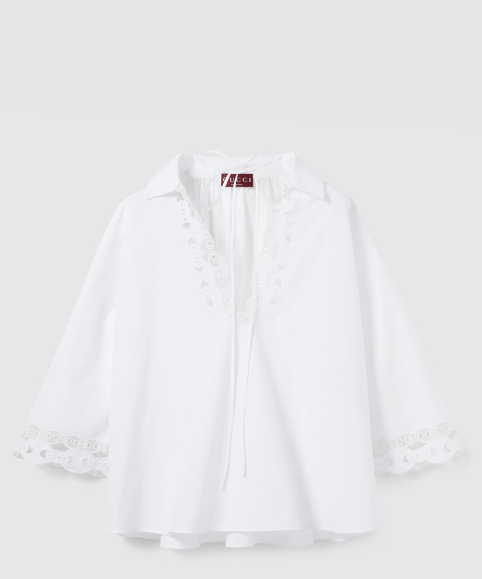 구찌 자수 코튼 포플린 셔츠 ‎826591