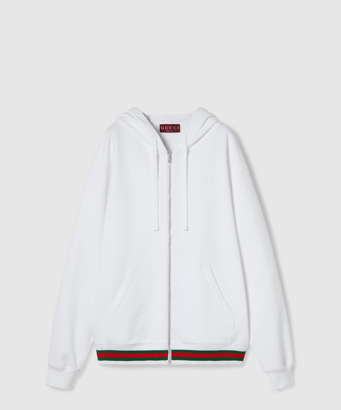 구찌 웹 코튼 저지 스웨트셔츠 810383