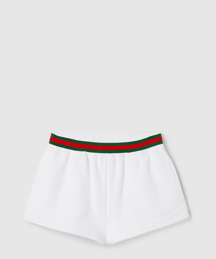 구찌 웹 디테일 코튼 저지 쇼츠 810393