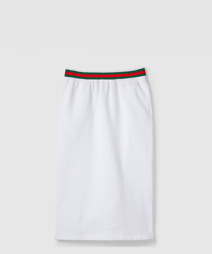 구찌 웹 코튼 저지 스커트 ‎810391