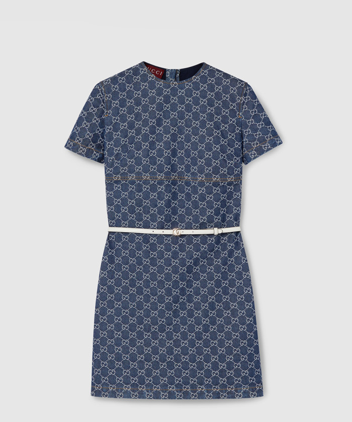 구찌 GG 데님 자카드 드레스 ‎818219