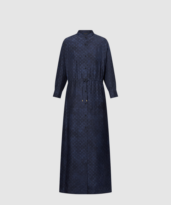 루이비통 모노그램 클라우드 드로스트링 셔츠 드레스 1AGSQ0
