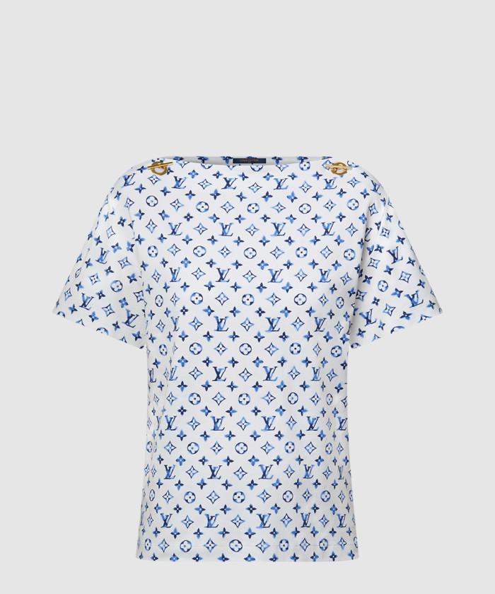 루이비통 Aquarelle 모노그램 아일렛 티셔츠 1AHIZ1