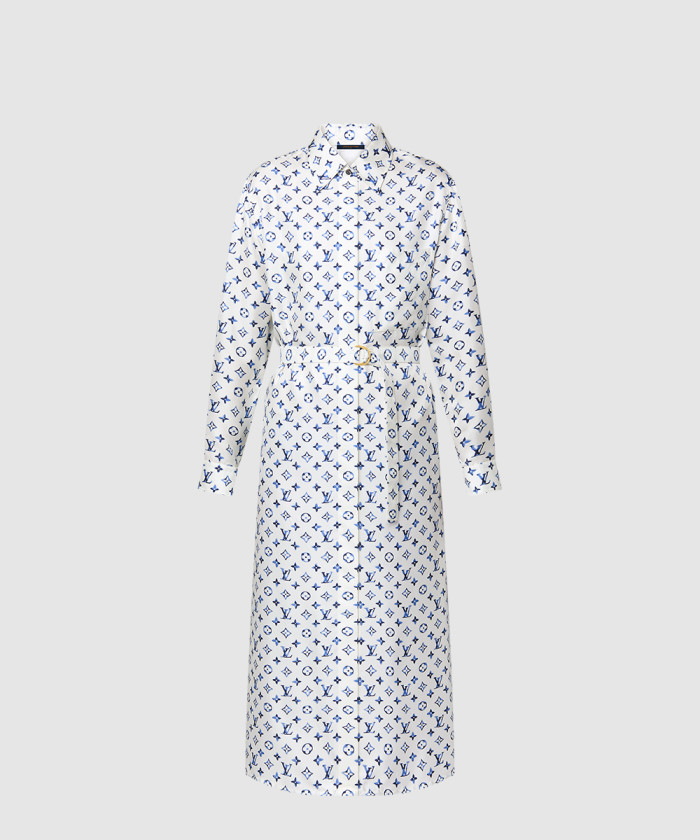 루이비통 아쿠아렐 모노그램 셔츠 드레스 1AHGUP