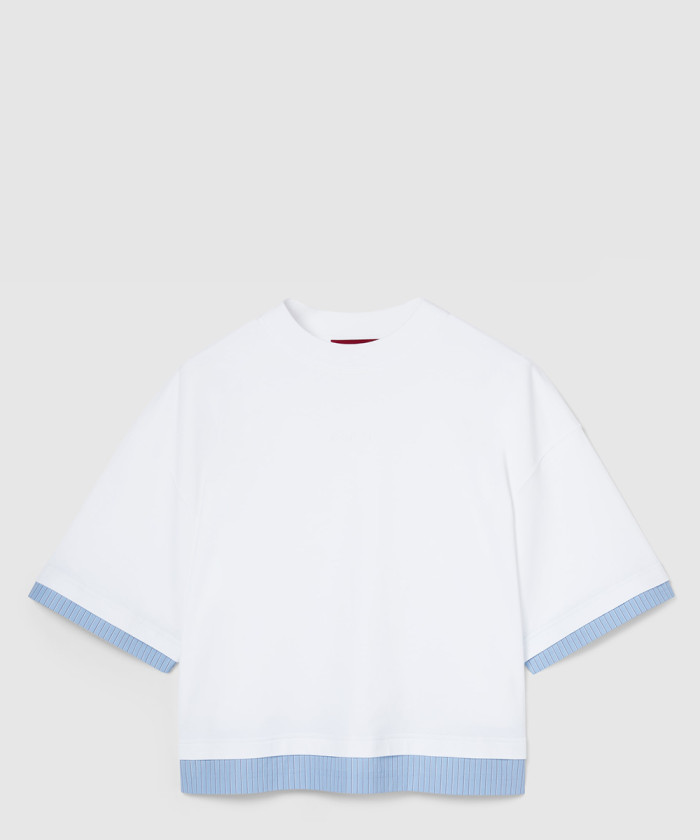 구찌 자수 장식의 부드러운 니트 티셔츠 833049