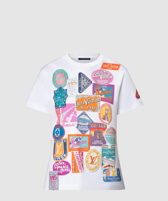 루이비통 트래블 패치 프린트 티셔츠 1AHISJ