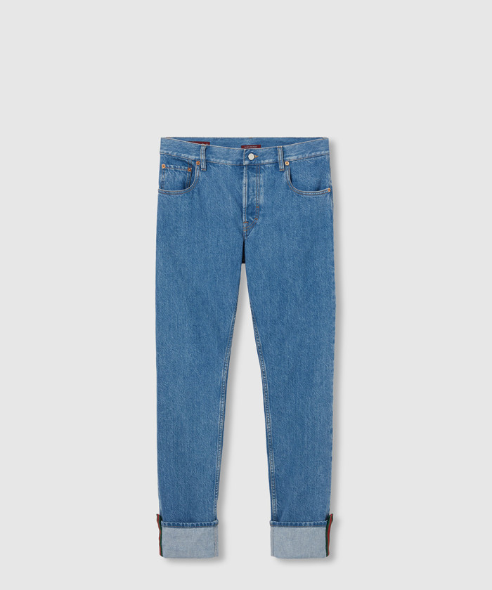 구찌 테이퍼드 핏 데님 팬츠 796483