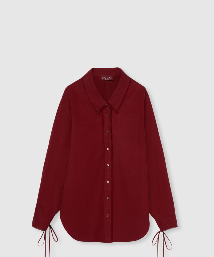 구찌 타이 코튼 포플린 셔츠 830353