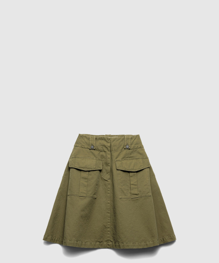 프라다 카고 포켓이 있는 코튼 스커트 P124W