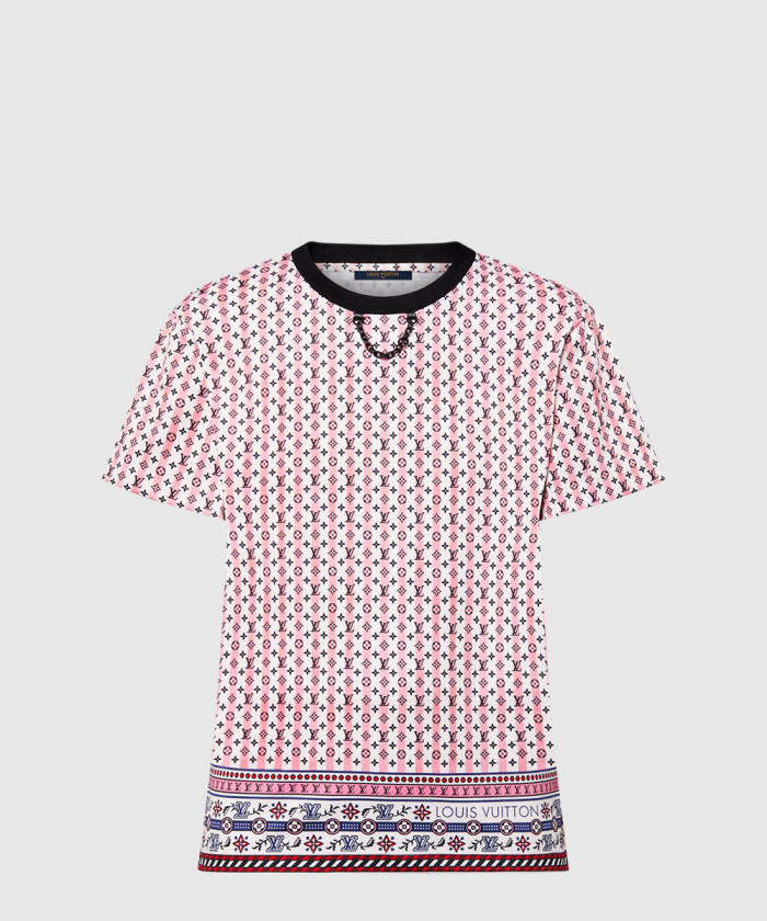 루이비통 스카프 프린트 티셔츠 1AHJII
