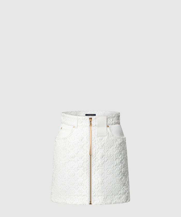 루이비통 모노그램 필 쿠페 데님 스커트 1AHHWE