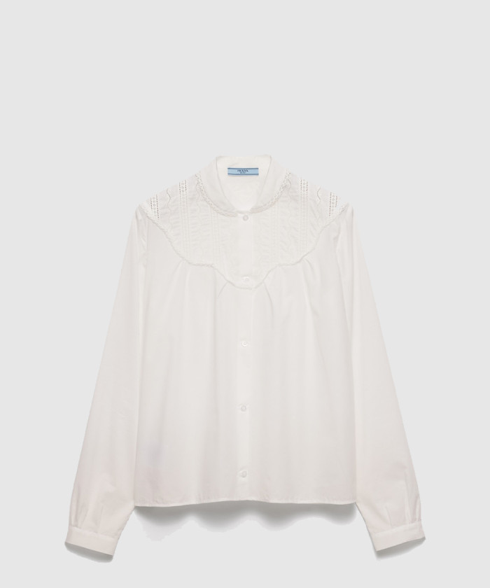 프라다 자수 바티스트 셔츠 P458IR