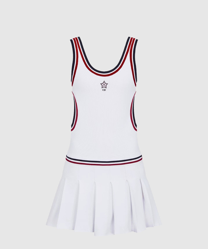 디올 Vibe 플리츠 쇼트 드레스 514R0