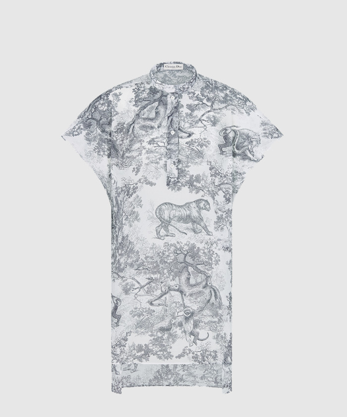 디올 Dioriviera 캡 슬리브 롱 블라우스 541B3