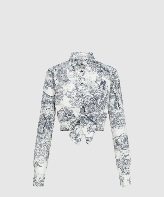 디올 Dioriviera 크롭 타이 블라우스 541B6