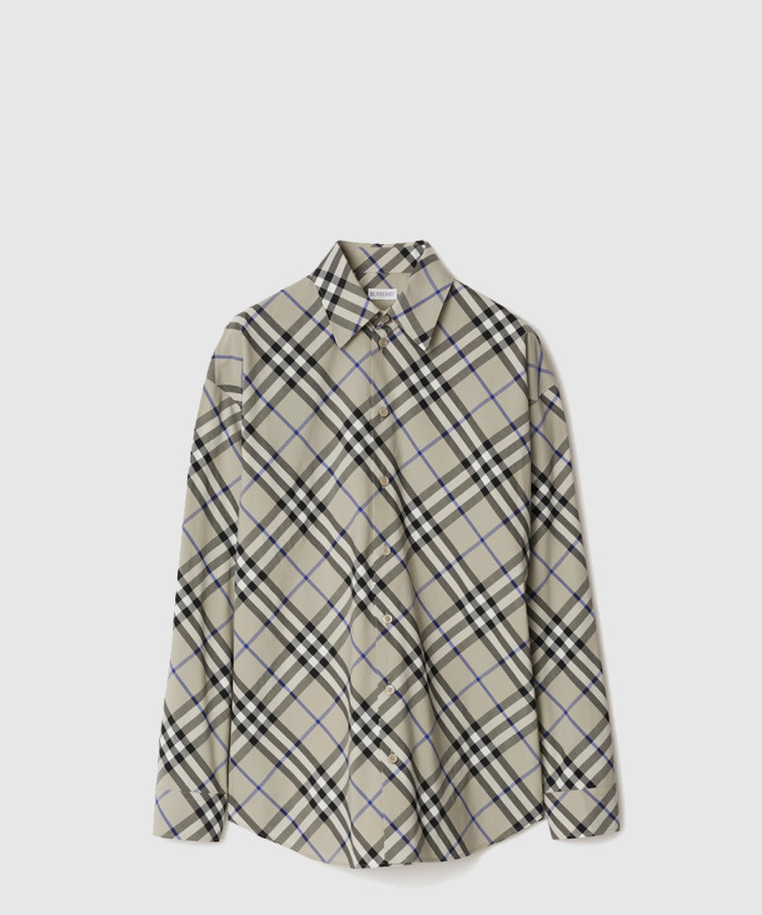 버버리 체크 코튼 셔츠 80876421
