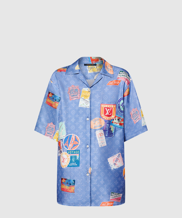 루이비통 마히나 패치 쇼트 슬리브드 셔츠 1AHGGD