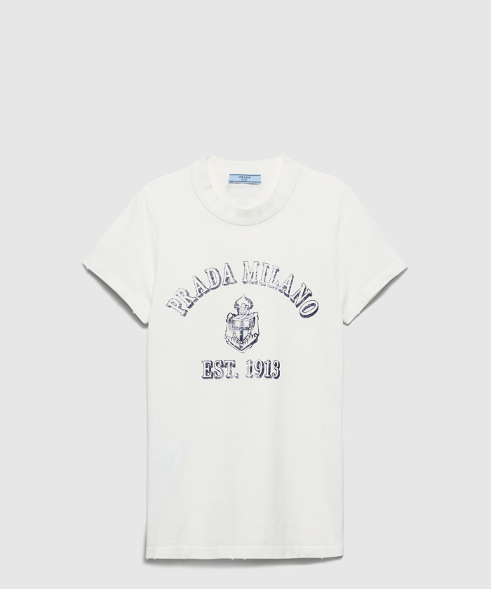 프라다 프린트 저지 티셔츠 3557B