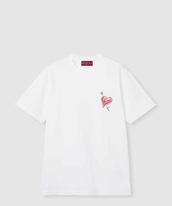 구찌 패치 코튼 저지 티셔츠 ‎838141