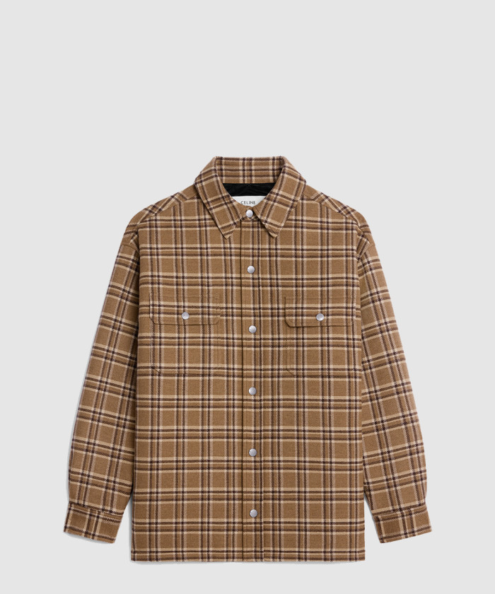 셀린느 오버셔츠 체크 울 2W30D4